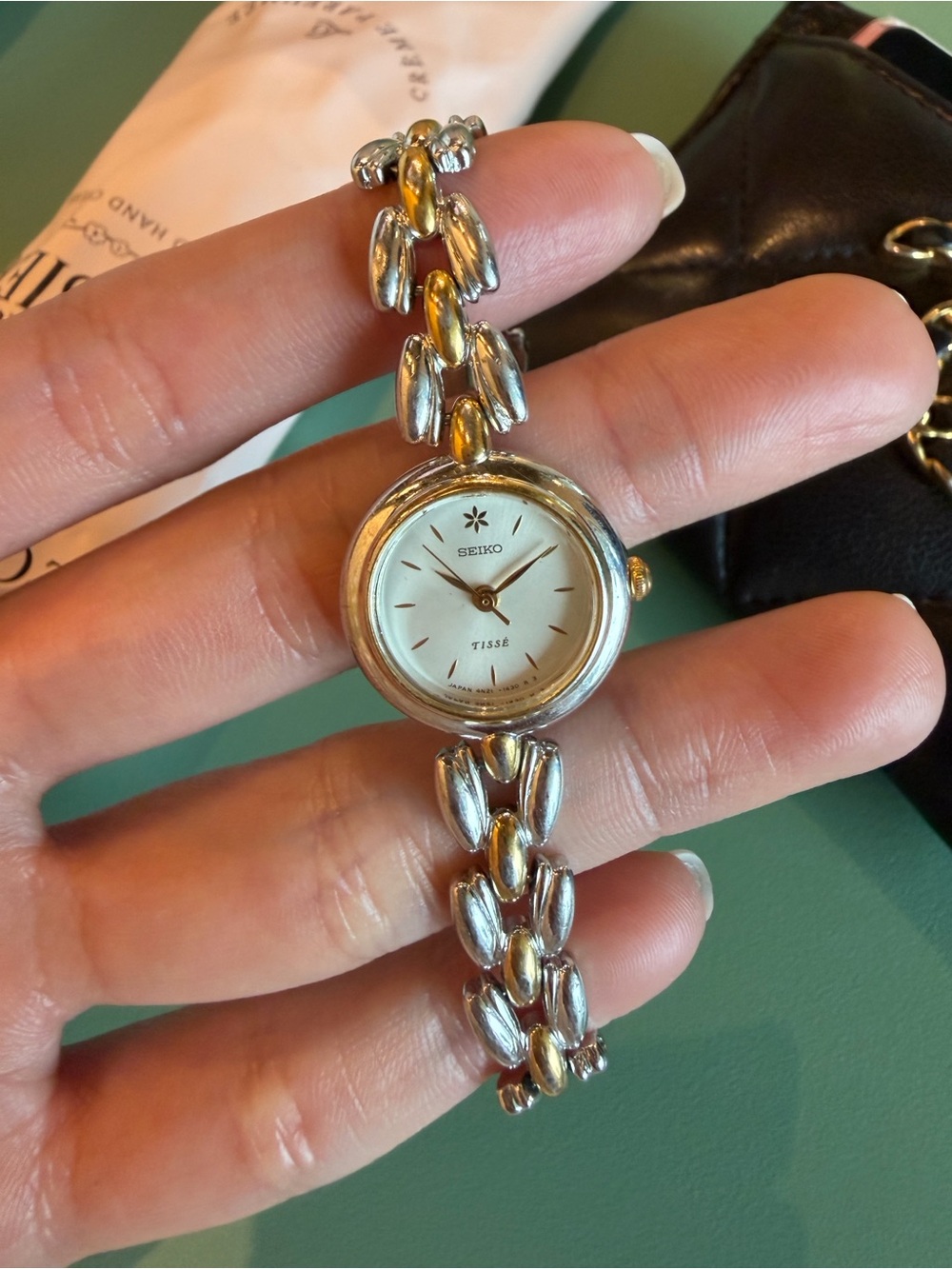 Seiko Two-Tone Silver and Gold Petite Bracelet Watch